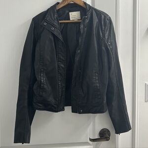 Black Faux Leather Jacket